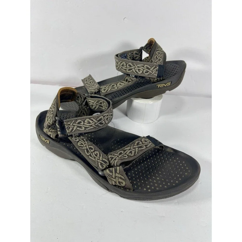 Teva Men’s Sport Sandals - Size 10 - Brown Geometric Pattern